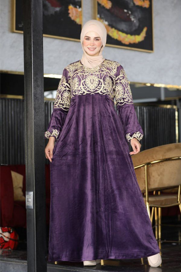 عباية استقبال قطيفة مخملي فاخر