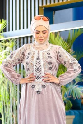 عباية استقبال نسائية قطيفة فاخرة